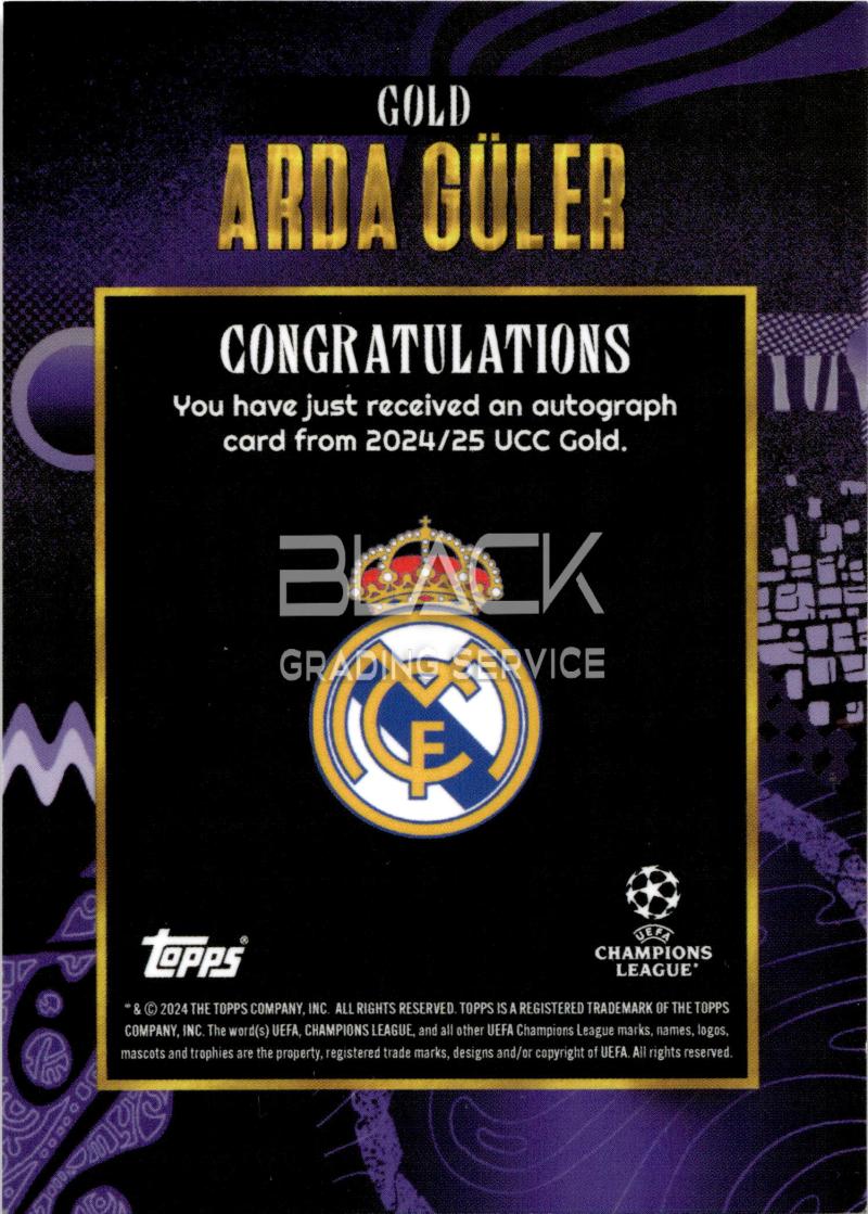 Back - Topps UCC GOLD 