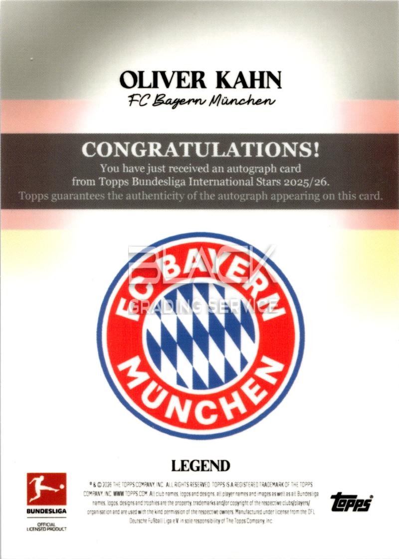 Back - Topps BL International Stars