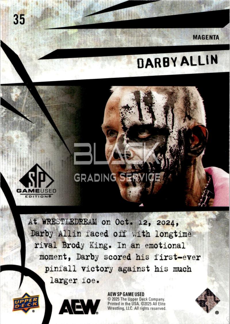Back - Upper Deck SP Game Used AEW Wrestling