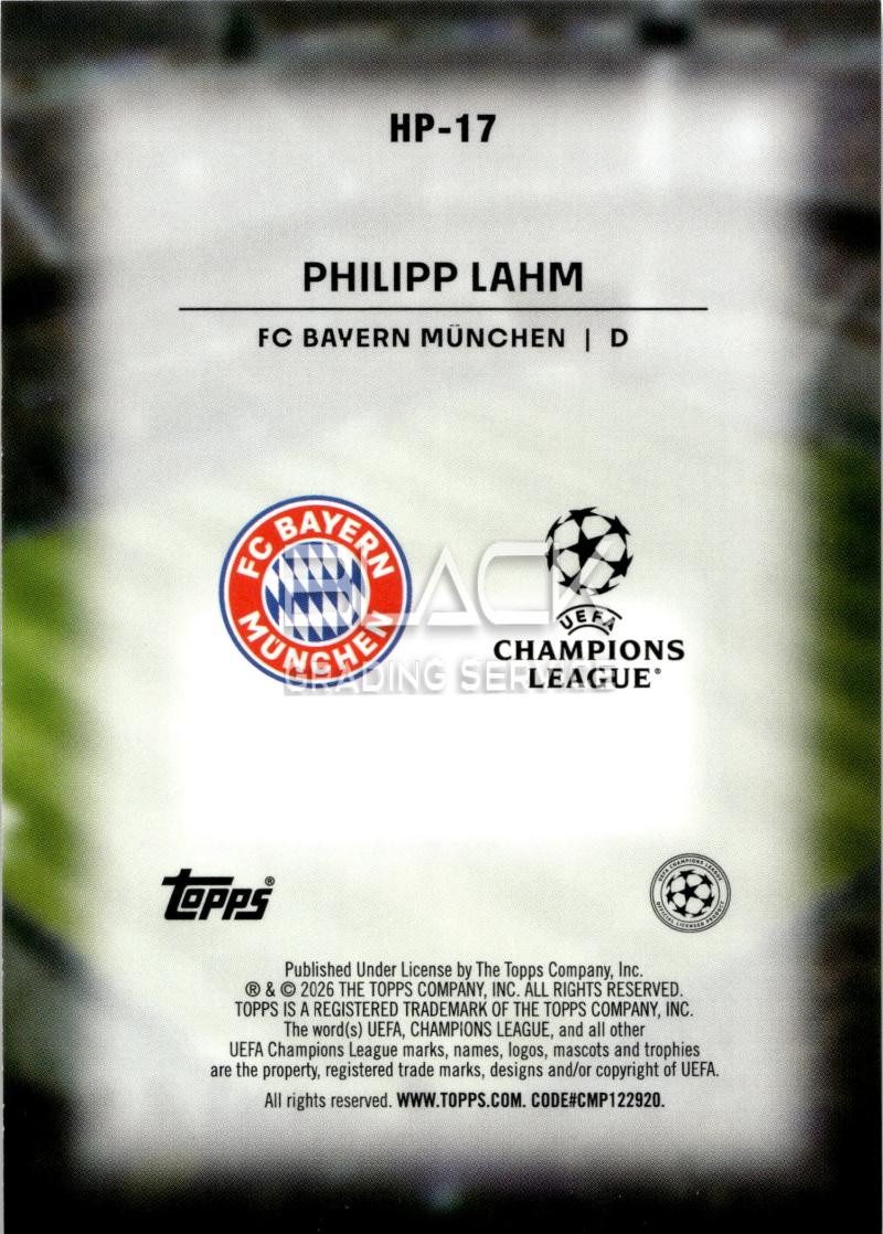 Back - Topps UCC 