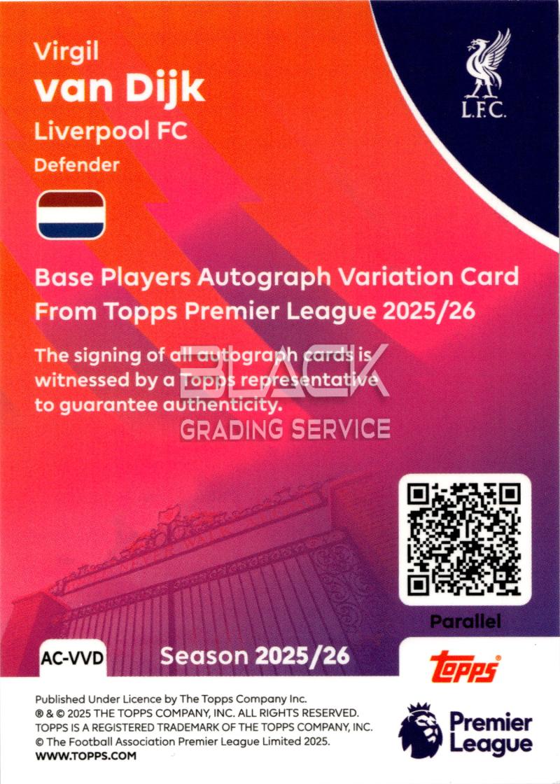 Rückseite – Topps Premier League