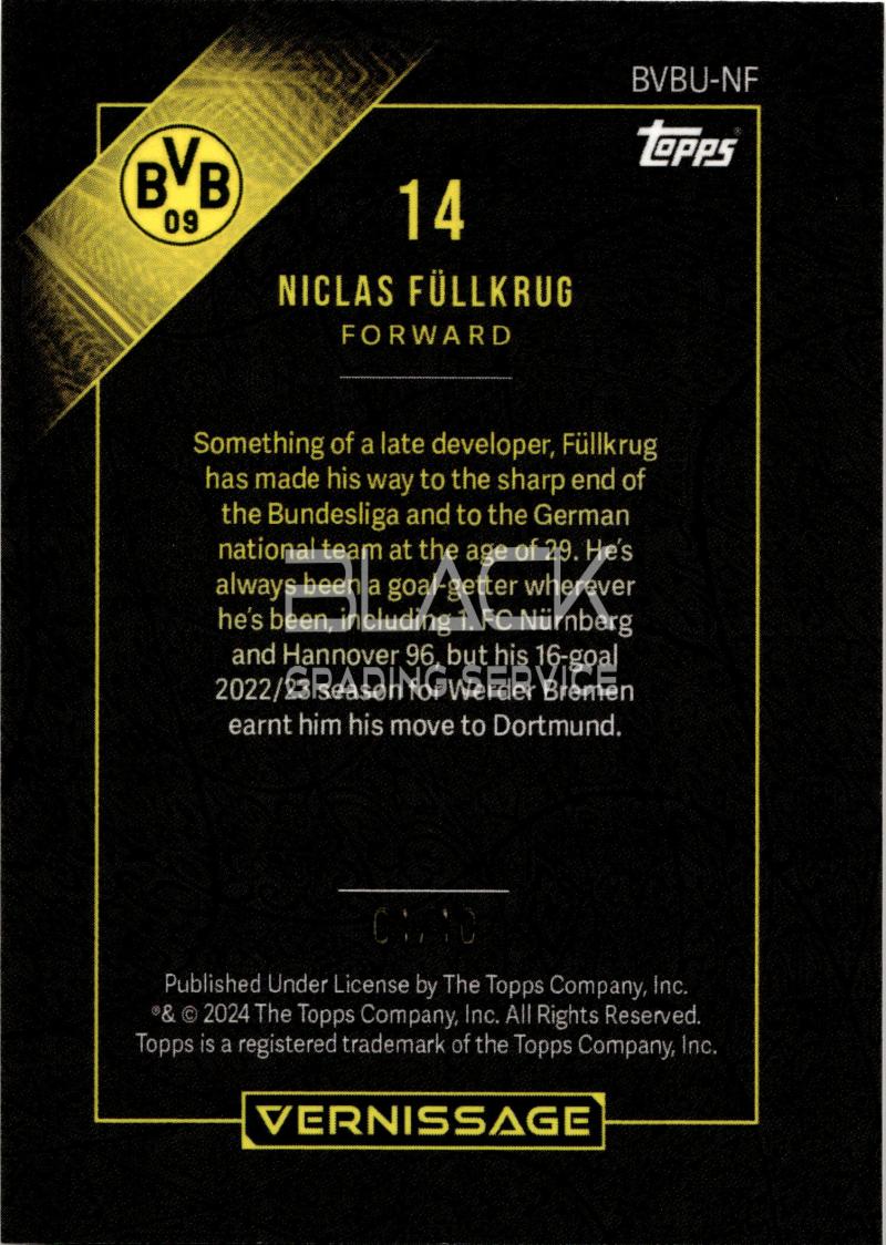 Rückseite – Topps BVB Vernissage