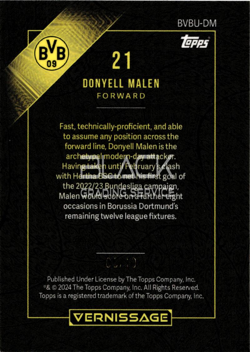 Back - Topps BVB Vernissage