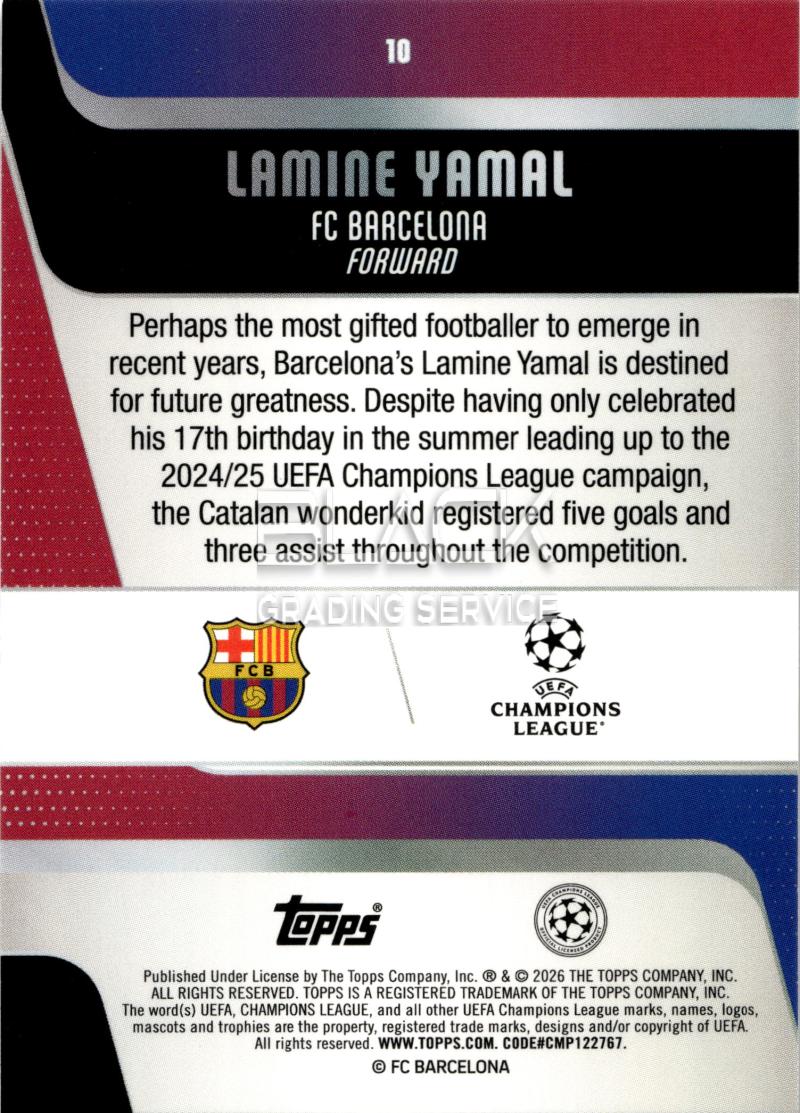 Rückseite – Topps UCL