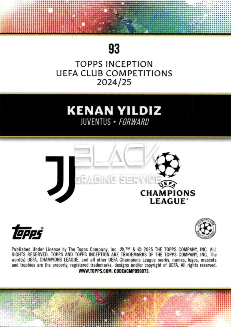 Back - Topps UCC Inception
