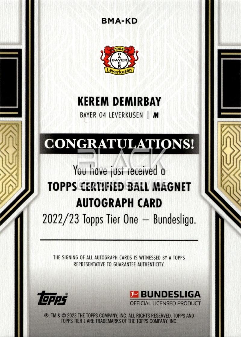 Rückseite – Topps Tier One Bundesliga